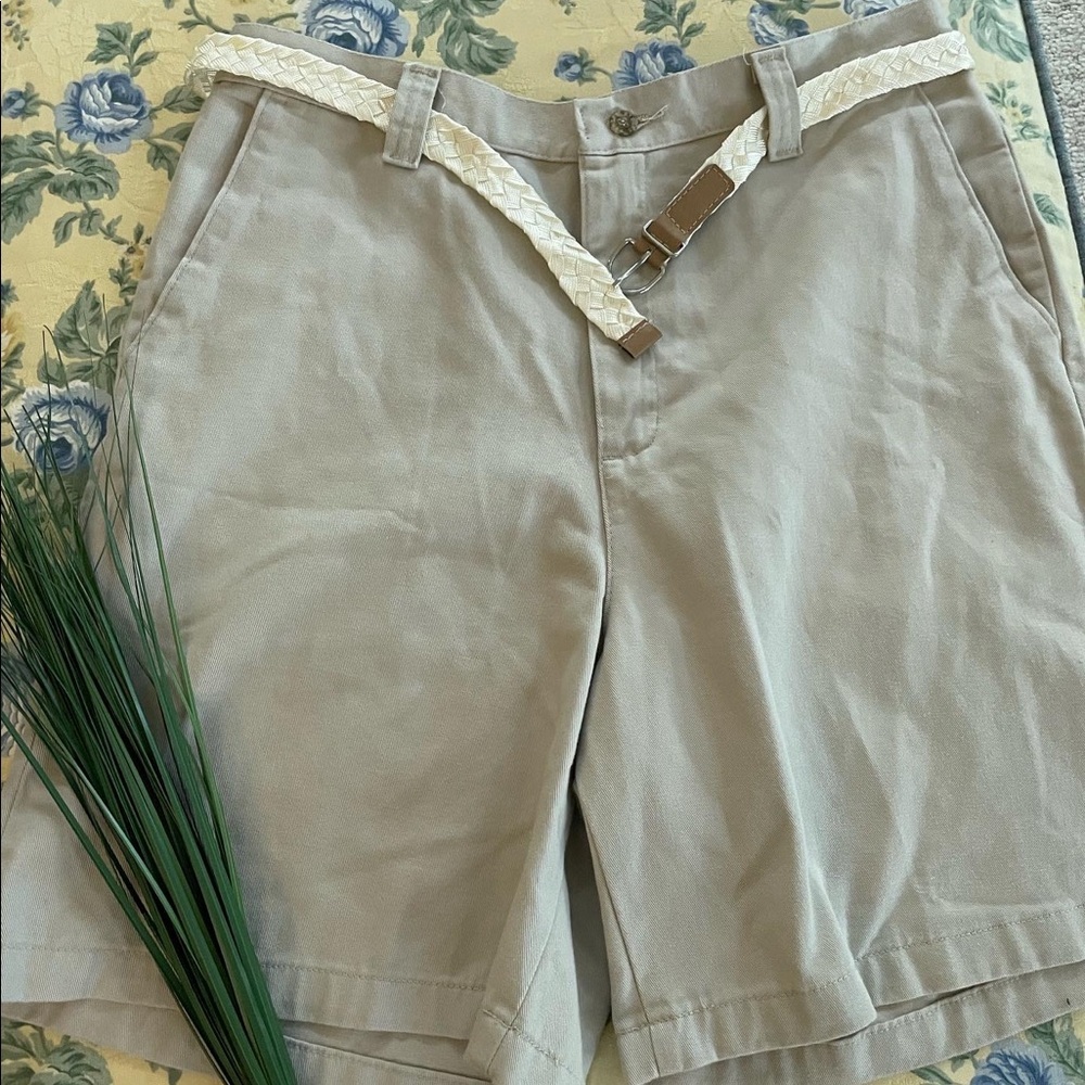 Vintage Riders Khaki Shorts with Belt